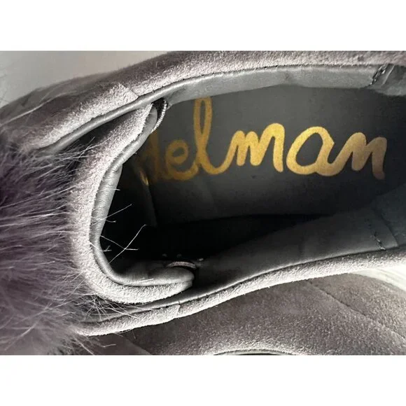 Sam Edelman Gray Pom Pom Leya Slip On Sneakers Size 7 - Picture 3 of 5